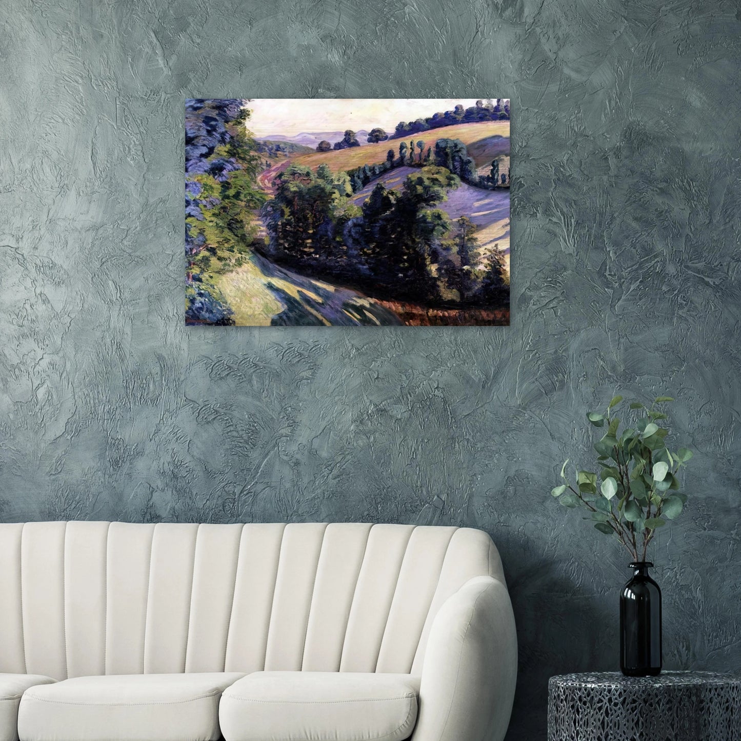 Landscape at Pontgibaud - Armand Guillaumin Brushed Aluminum Print - 70x100 cm / 28x40 inches | Armand Guillaumin Aluminum Print | Armand Guillaumin Prints