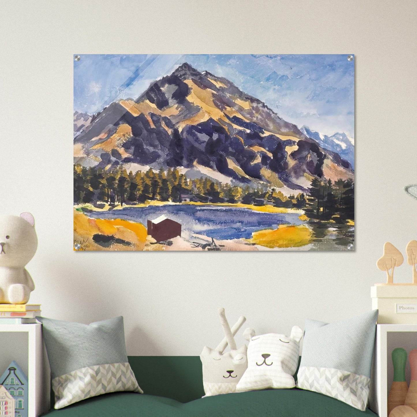 Bergsee A Mountain Lake - 1936 - Johannes Itten Acrylic Print - 70x100 cm / 28x40″ inches | Johannes Itten Wall Art | Johannes Itten Prints