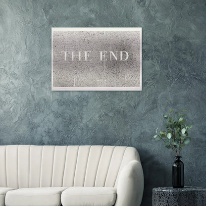 THE END 60 2005 - Edward Ruscha Brushed Aluminum Print - 70x100 cm / 28x40 inches | Edward Ruscha Aluminum Print | Edward Ruscha Prints