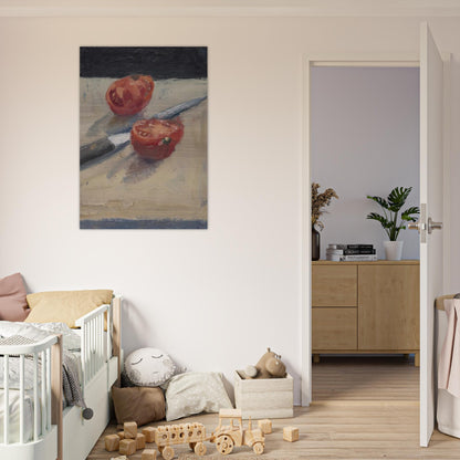 Knife  Tomato I - Richard Diebenkorn Brushed Aluminum Print - 70x100 cm / 28x40 inches | Richard Diebenkorn Aluminum Print | Richard Diebenkorn Prints