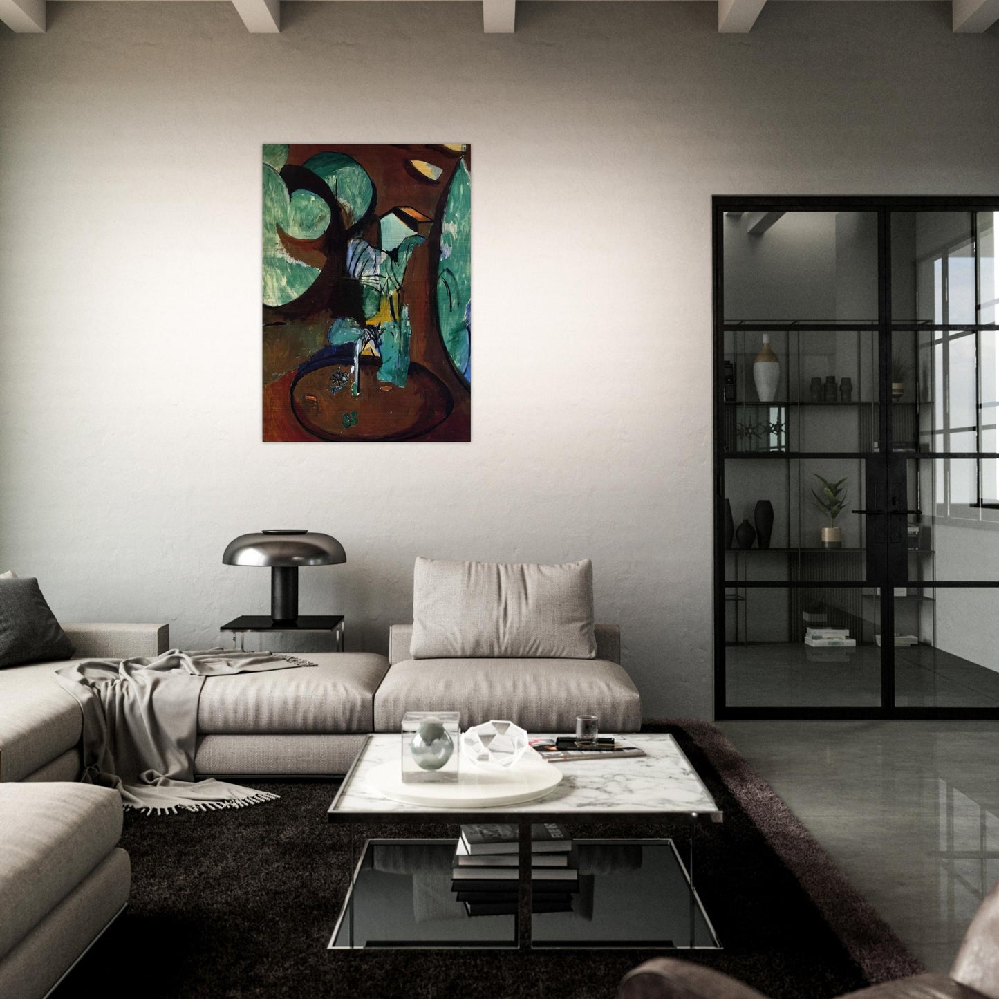 GARDEN AT ISSY - Henri Matisse Brushed Aluminum Print - 70x100 cm / 28x40 inches | Henri Matisse Aluminum Print | Henri Matisse Prints