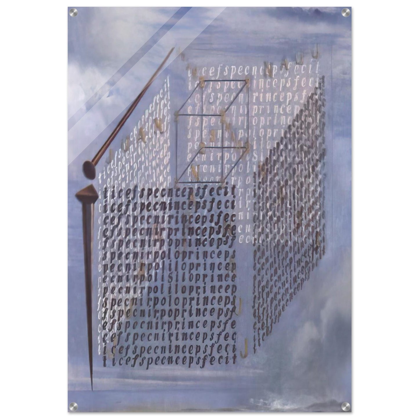 A PROPOS OF THE TREATISE ON CUBIC FORM BY JUAN DE HERRERA - Salvador Dali Acrylic Print - 70x100 cm / 28x40″ inches
