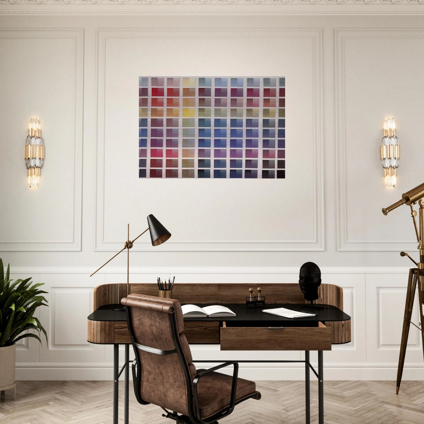 La ricerca del colore - 1968 - Dadamaino Brushed Aluminum Print - 70x100 cm / 28x40 inches | Dadamaino Aluminum Print | Dadamaino Prints