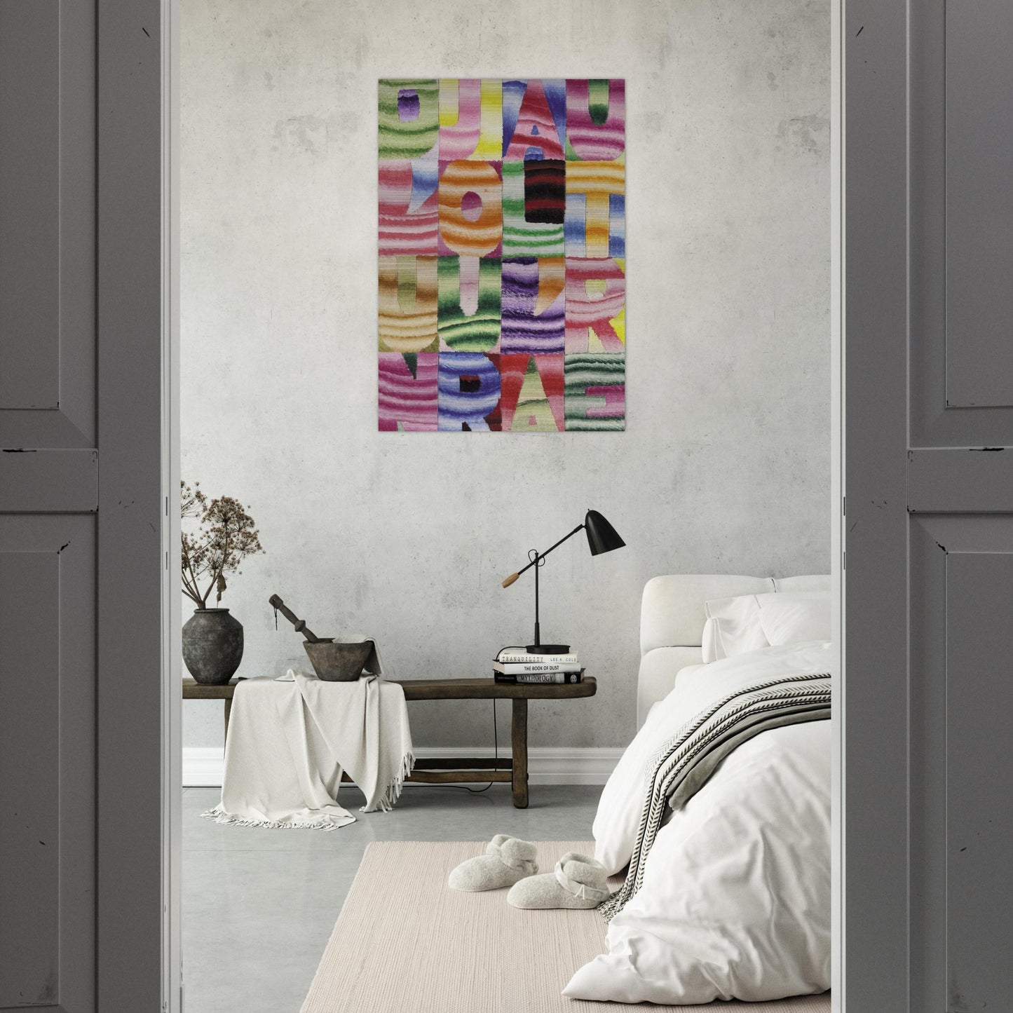 D UN JOUR A L AUTRE - Alighiero Boetti Brushed Aluminum Print - 70x100 cm / 28x40 inches | Alighiero Boetti Aluminum Print | Alighiero Boetti Prints