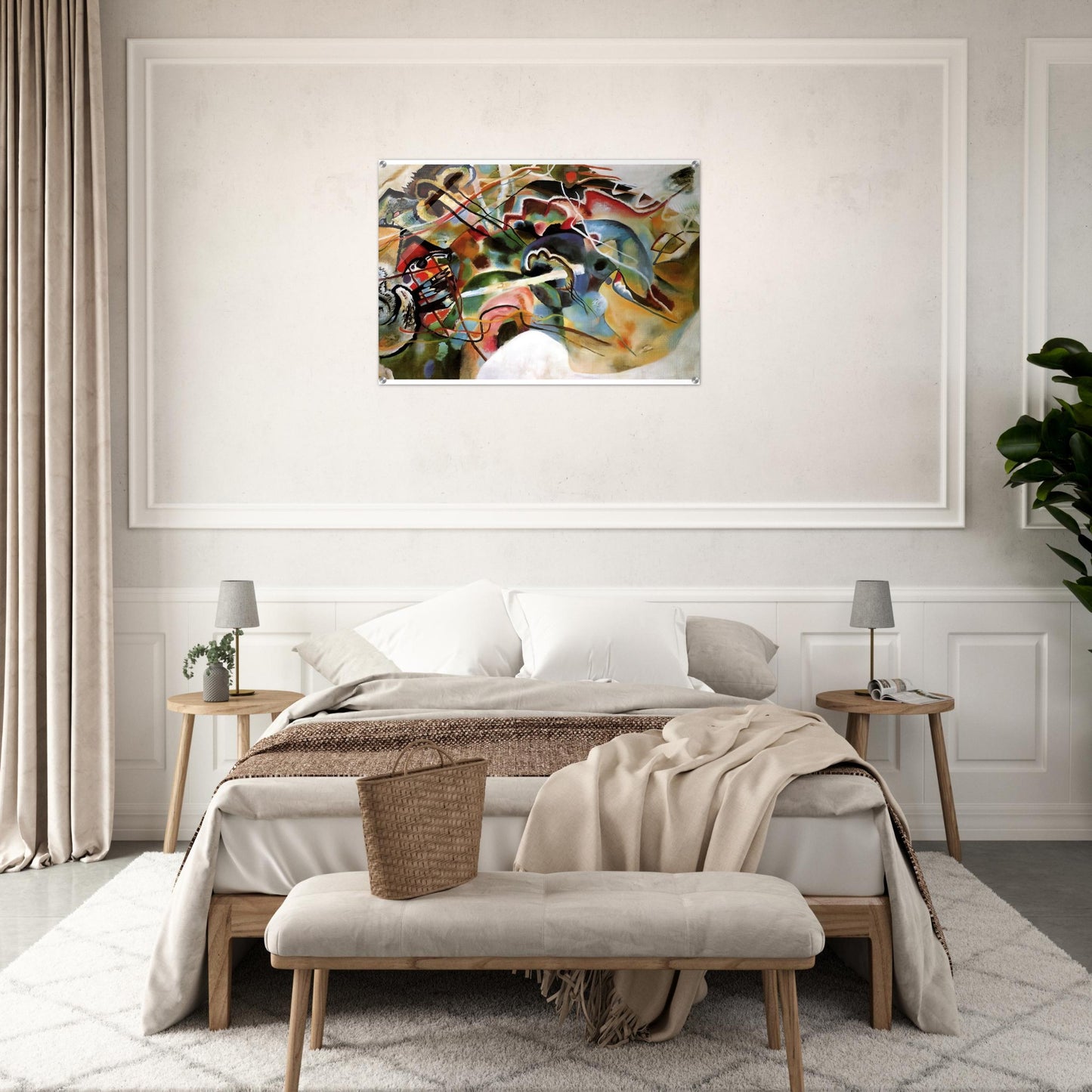 PICTURE WITH A WHITE BORDER 1913 - Wassily Kandinsky Acrylic Print - 70x100 cm / 28x40″ inches