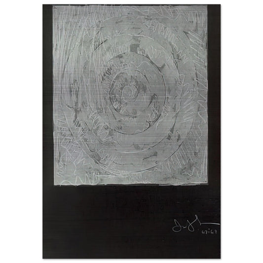 WHITE TARGET 1969 - Jasper Johns Brushed Aluminum Print - 70x100 cm / 28x40 inches | Jasper Johns Aluminum Print | Jasper Johns Prints