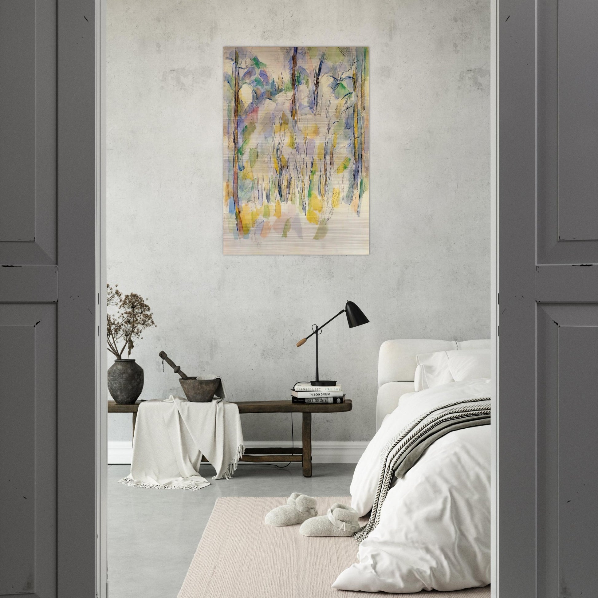 In the Woods - Paul Cézanne Brushed Aluminum Print - 70x100 cm / 28x40 inches | Paul Cézanne Aluminum Print | Paul Cézanne Prints