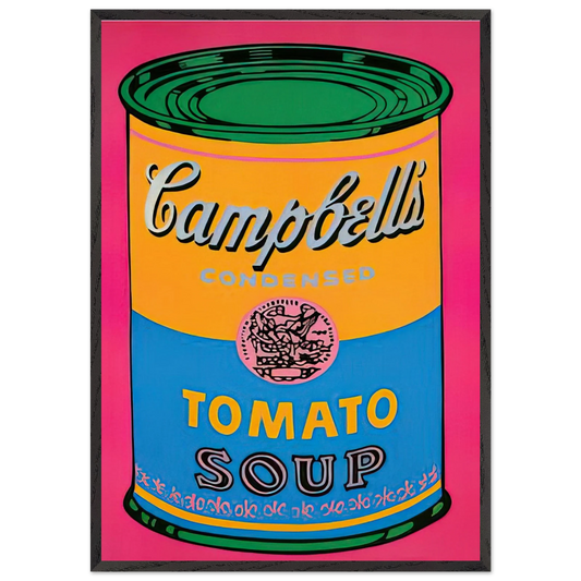 Campbells Soup Can  - Andy Warhol 70x100 cm / 28x40 inches Framed Art Print – Black Wooden Frame