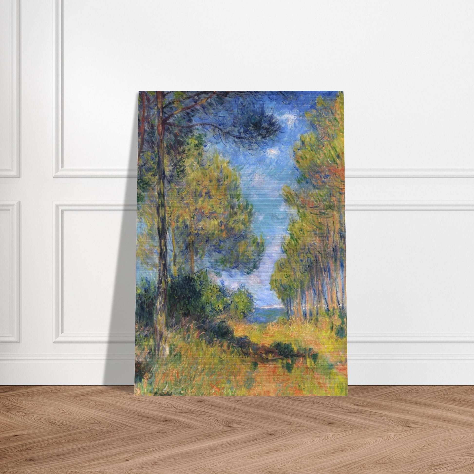 Path at Varengeville - claude monet Brushed Aluminum Print - 70x100 cm / 28x40 inches | claude monet Aluminum Print | claude monet Prints