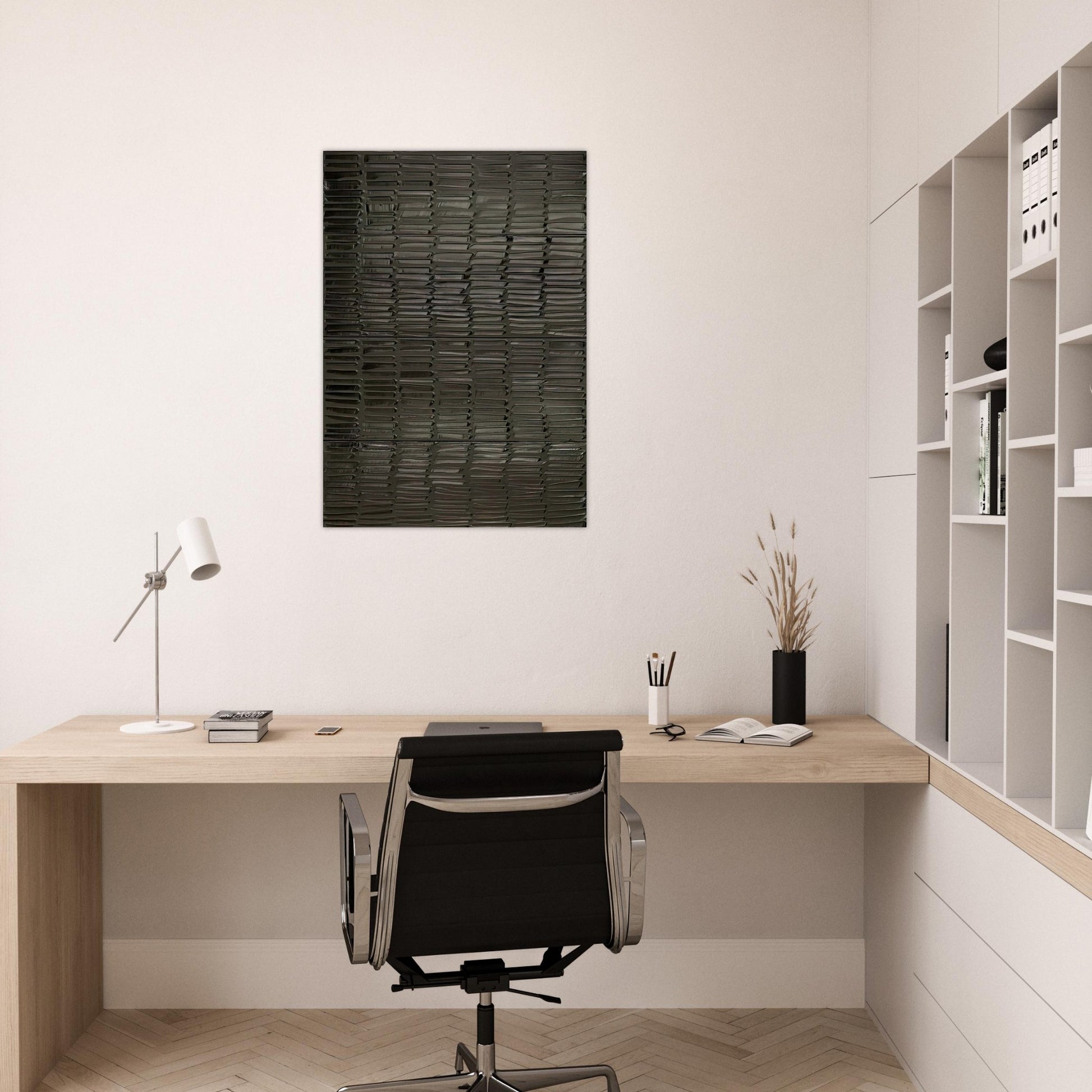 Peinture 324 x 181 cm, 19 février 2009 Polyptyque - 2009 - Pierre Soulages Brushed Aluminum Print - 70x100 cm / 28x40 inches | Pierre Soulages Aluminum Print | Pierre Soulages Prints