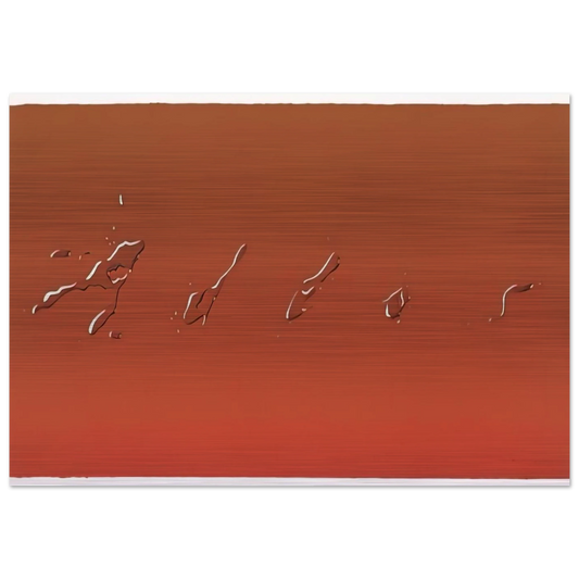 ADIOS 1969 - Edward Ruscha Brushed Aluminum Print - 70x100 cm / 28x40 inches | Edward Ruscha Aluminum Print | Edward Ruscha Prints