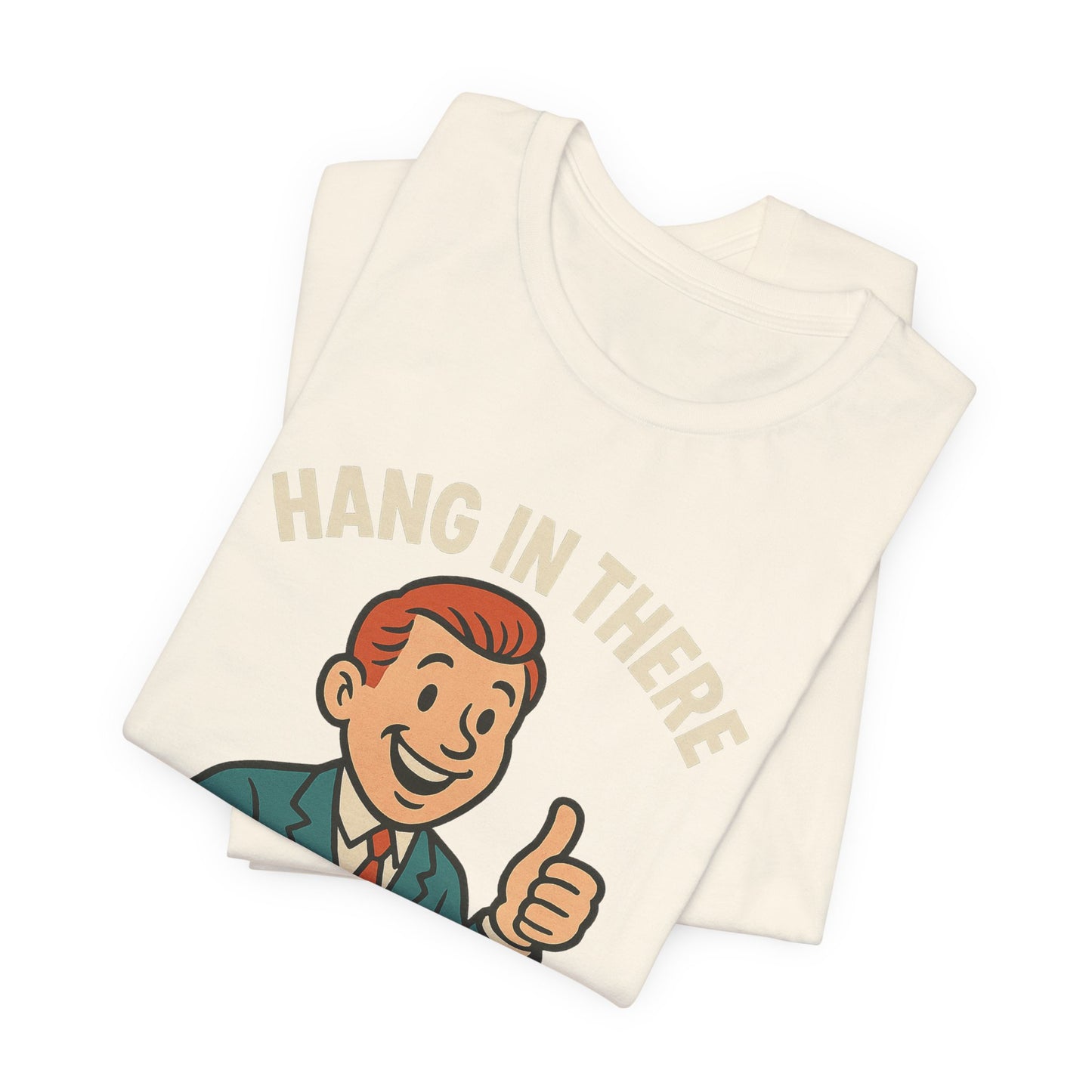 Lustiges T-Shirt mit sarkastischem Spruch: „Halt durch, es wird noch schlimmer.“ Schwarzer Humor, witziges Grafik-Shirt