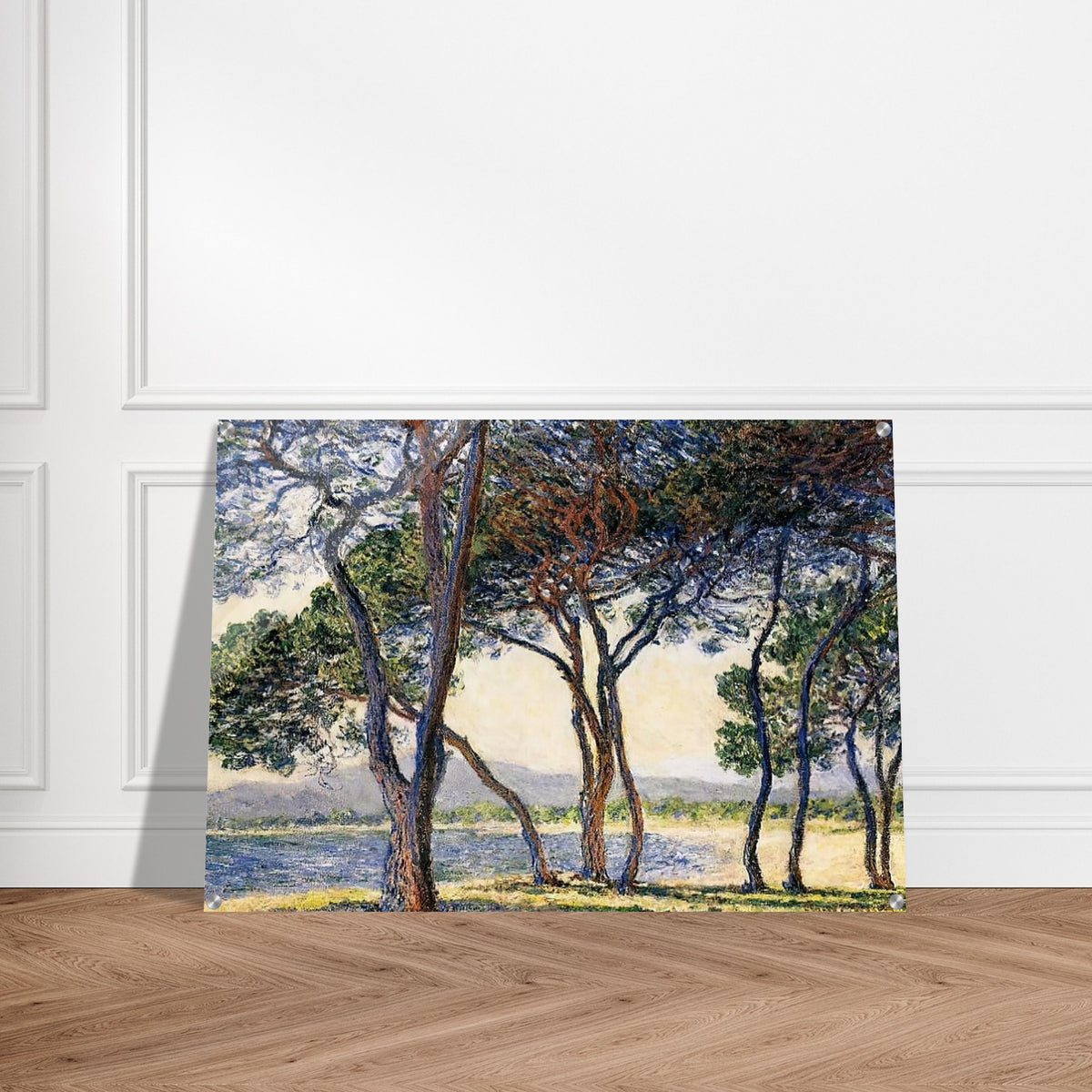 Trees by the Seashore at Antibes - claude monet Acrylic Print - 70x100 cm / 28x40″ inches