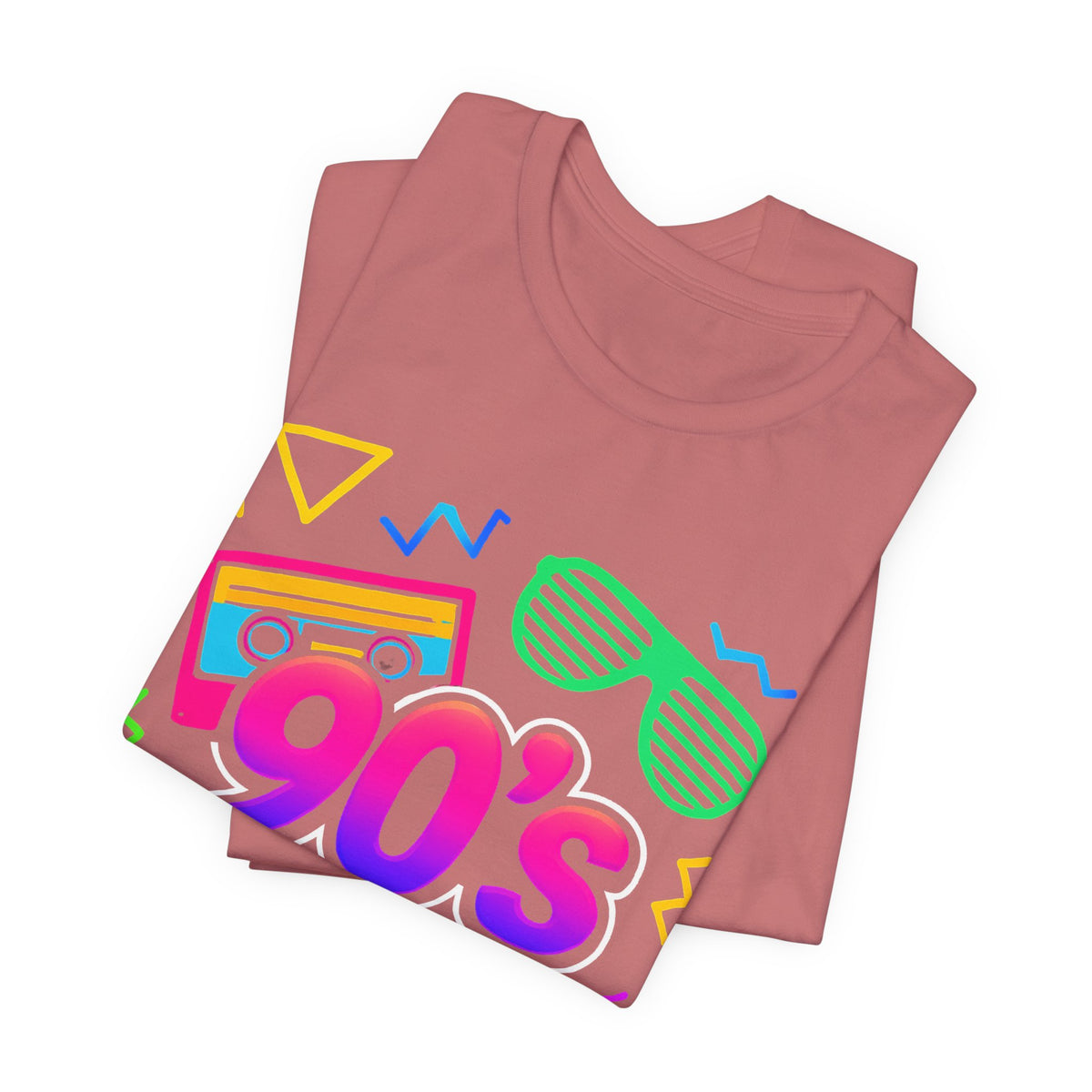 Oldschool-Musik der 90er – Arcade-Vibes. Klassischer 90er-Jahre-Vintage-Look. Retro-T-Shirt „I Heart The Nineties“ aus den 90ern.