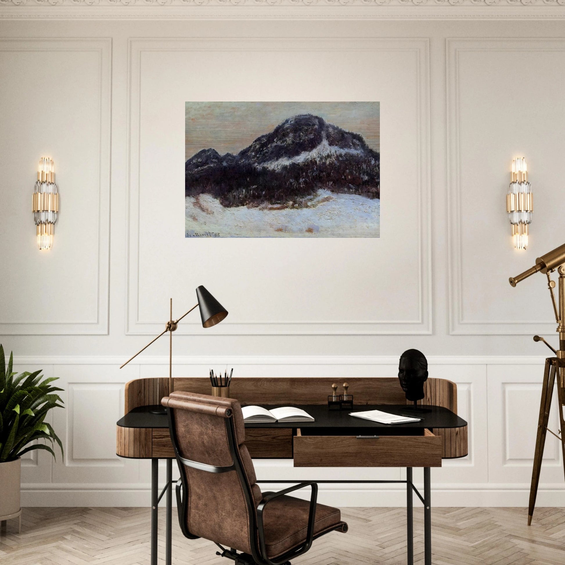 Mount Kolsaas 2 - claude monet Brushed Aluminum Print - 70x100 cm / 28x40 inches | claude monet Aluminum Print | claude monet Prints