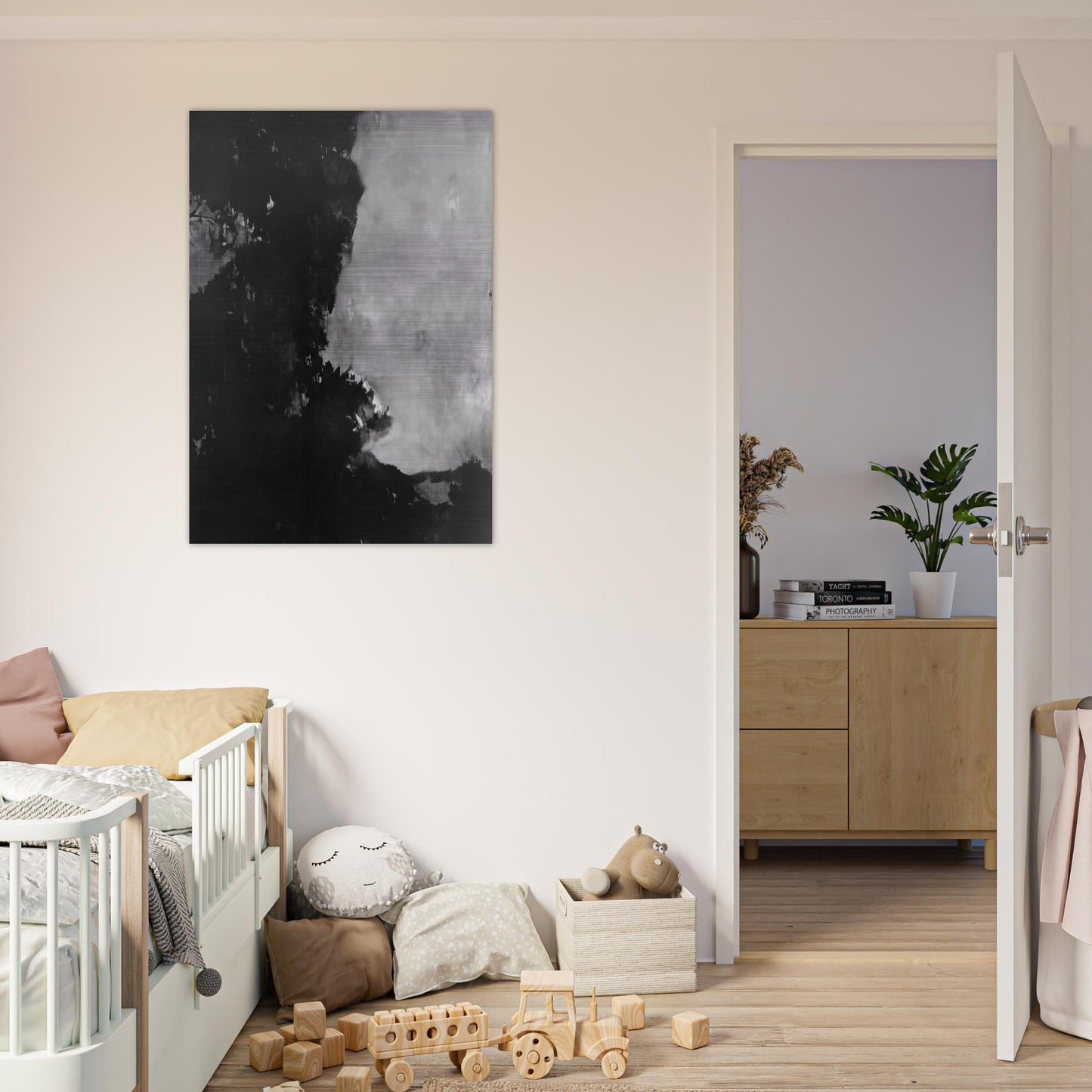 Untitled Black Painting - 1950 - Edward Corbett Brushed Aluminum Print - 70x100 cm / 28x40 inches | Edward Corbett Aluminum Print | Edward Corbett Prints