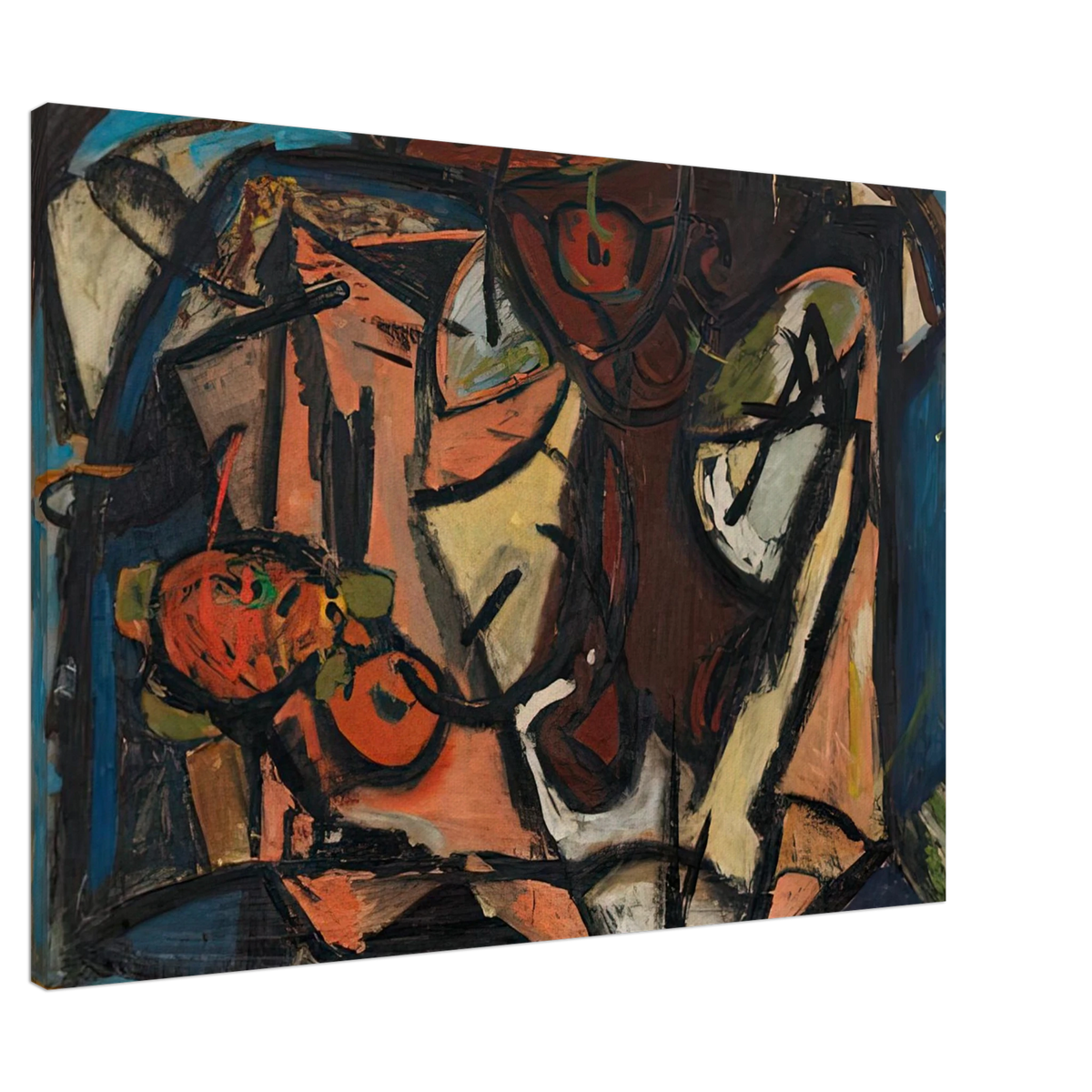 Helen Frankenthaler - Still Life, 1948- Wall Art - 60x80 cm / 24x32 inches - Premium Wooden Framed Poster With Fine Art Paper-canvas - Black frame