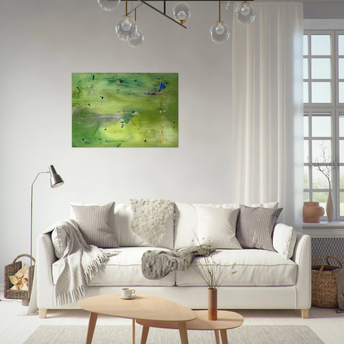 A Green Thought in a Green Shade - 1981 - Helen Frankenthaler Brushed Aluminum Print - 70x100 cm / 28x40 inches | Helen Frankenthaler Aluminum Print | Helen Frankenthaler Prints