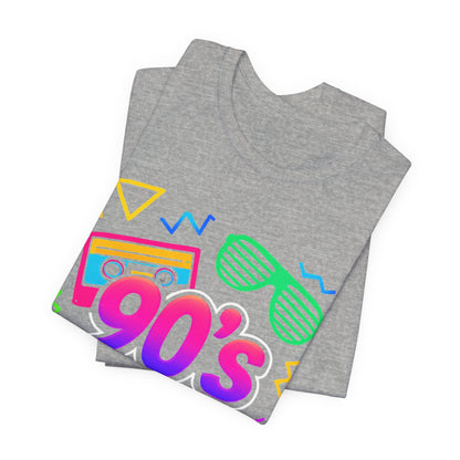 Oldschool-Musik der 90er – Arcade-Vibes. Klassischer 90er-Jahre-Vintage-Look. Retro-T-Shirt „I Heart The Nineties“ aus den 90ern.