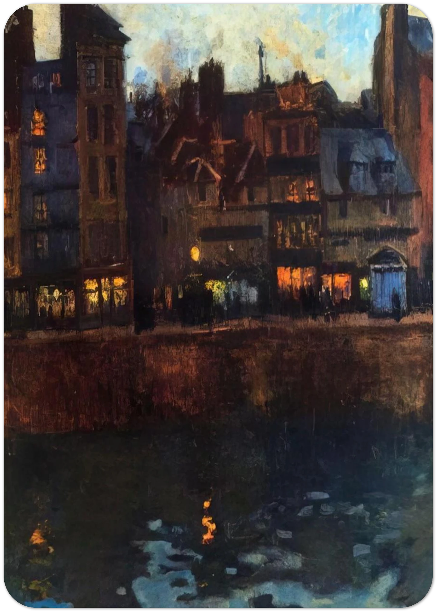 PIER OF LE HAVRE IN THE EVENING 1901 By Raoul Dufy Pack of 10 Post Cards | Raoul Dufy Post Cards | A6 (10.5 x 14.8 cm) - 4.1 x 5.8 inches