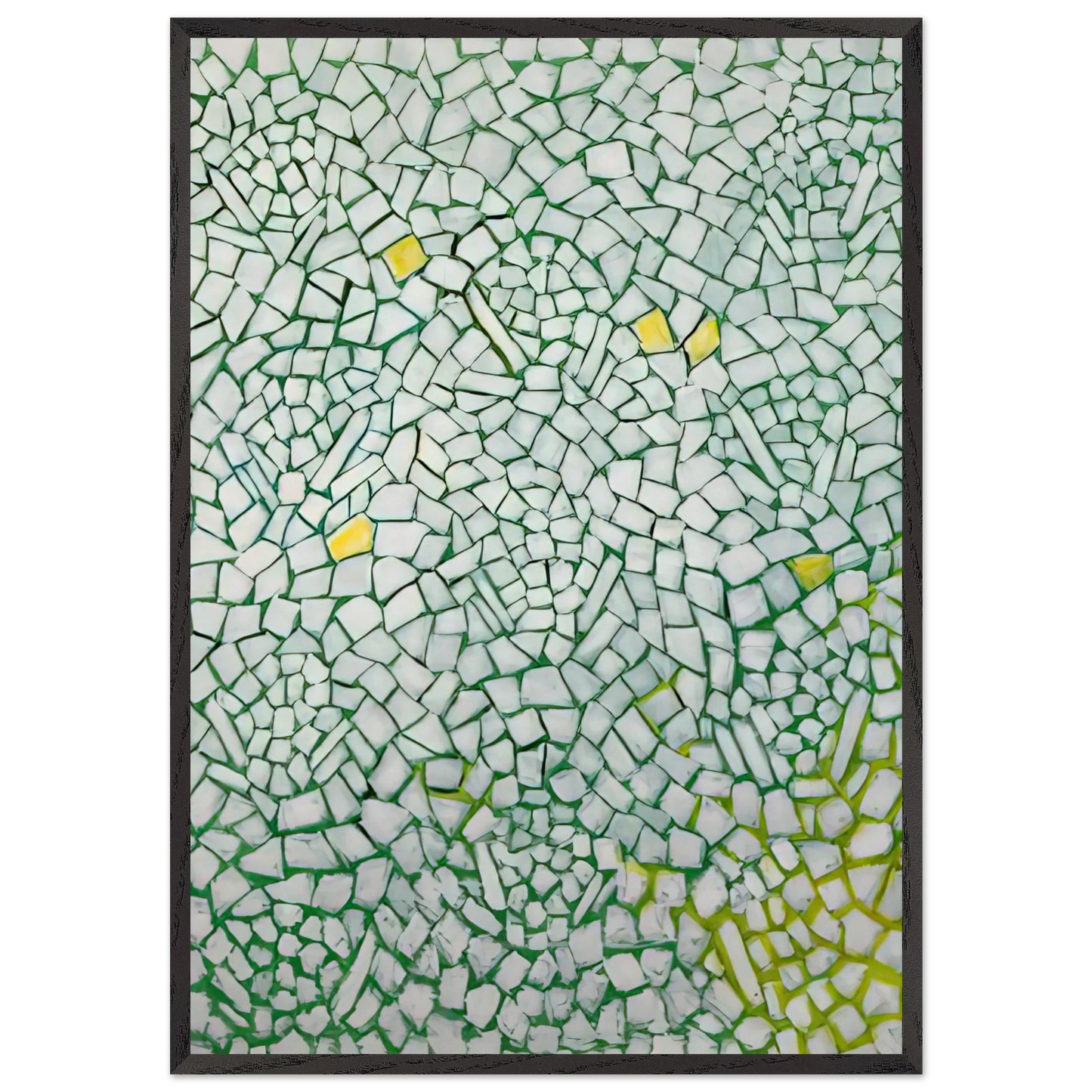 WHITE ROSES SING AND SING 1976 - Alma Woodsey Thomas 70x100 cm / 28x40 inches Framed Art Print – Black Wooden Frame