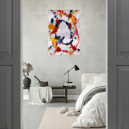 Untitled  Holy Hole  - Sam Francis Brushed Aluminum Print - 70x100 cm / 28x40 inches | Sam Francis Aluminum Print | Sam Francis Prints