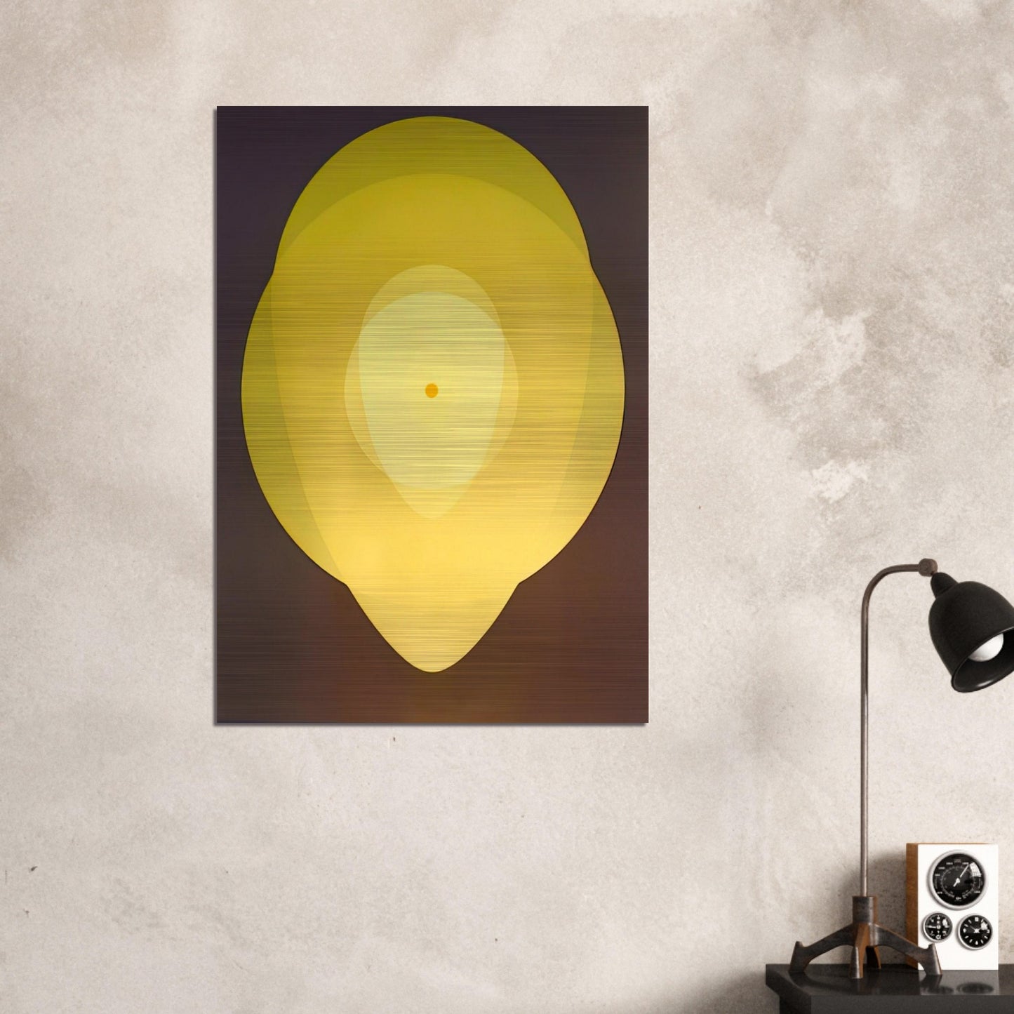 Yellow Mandala - 1970 - Clarence Holbrook Carter Brushed Aluminum Print - 70x100 cm / 28x40 inches | Clarence Holbrook Carter Aluminum Print | Clarence Holbrook Carter Prints