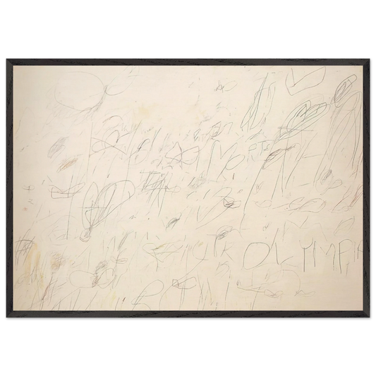 Olympia - Cy Twombly 70x100 cm / 28x40 inches Framed Art Print – Black Wooden Frame