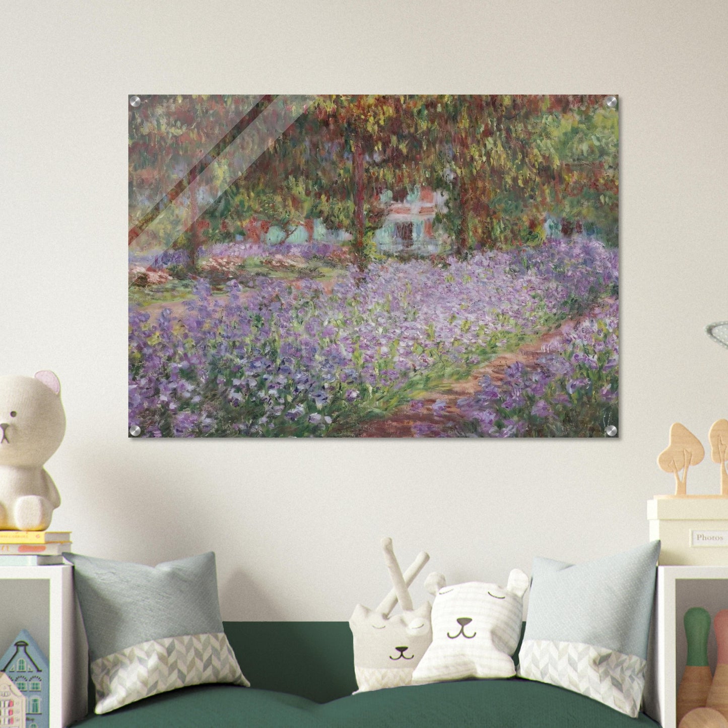 Irises in Monet's Garden - claude monet Acrylic Print - 70x100 cm / 28x40″ inches
