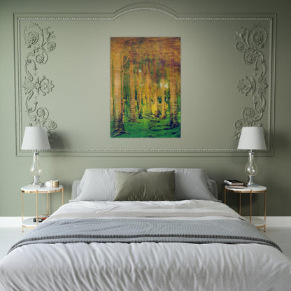 A Birch Grove. Spots of sunlight - Arkhyp Kuindzhi Brushed Aluminum Print - 70x100 cm / 28x40 inches | Arkhyp Kuindzhi Aluminum Print | Arkhyp Kuindzhi Prints