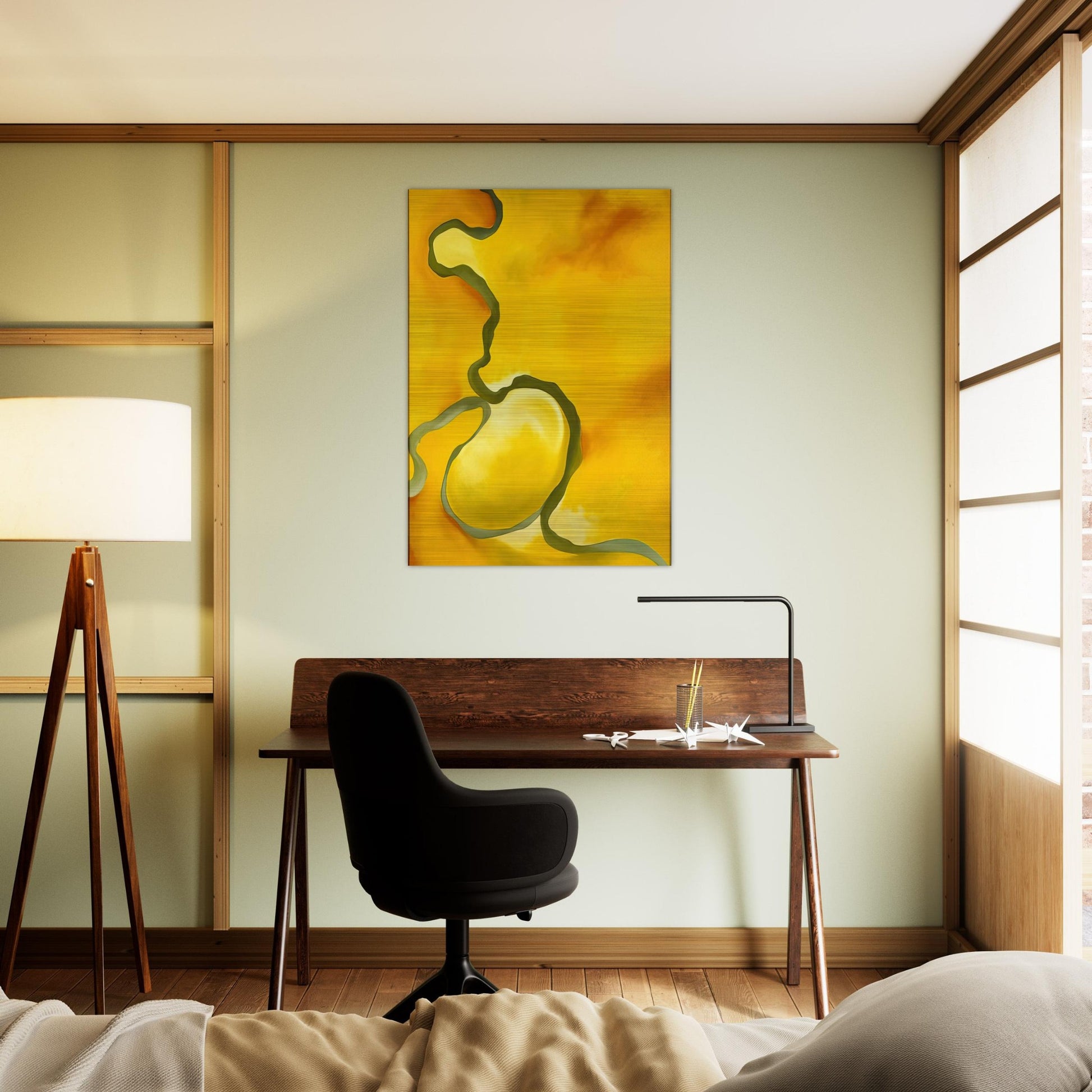 Green, Yellow and Orange - Georgia O'Keeffe Brushed Aluminum Print - 70x100 cm / 28x40 inches | Georgia O'Keeffe Aluminum Print | Georgia O'Keeffe Prints