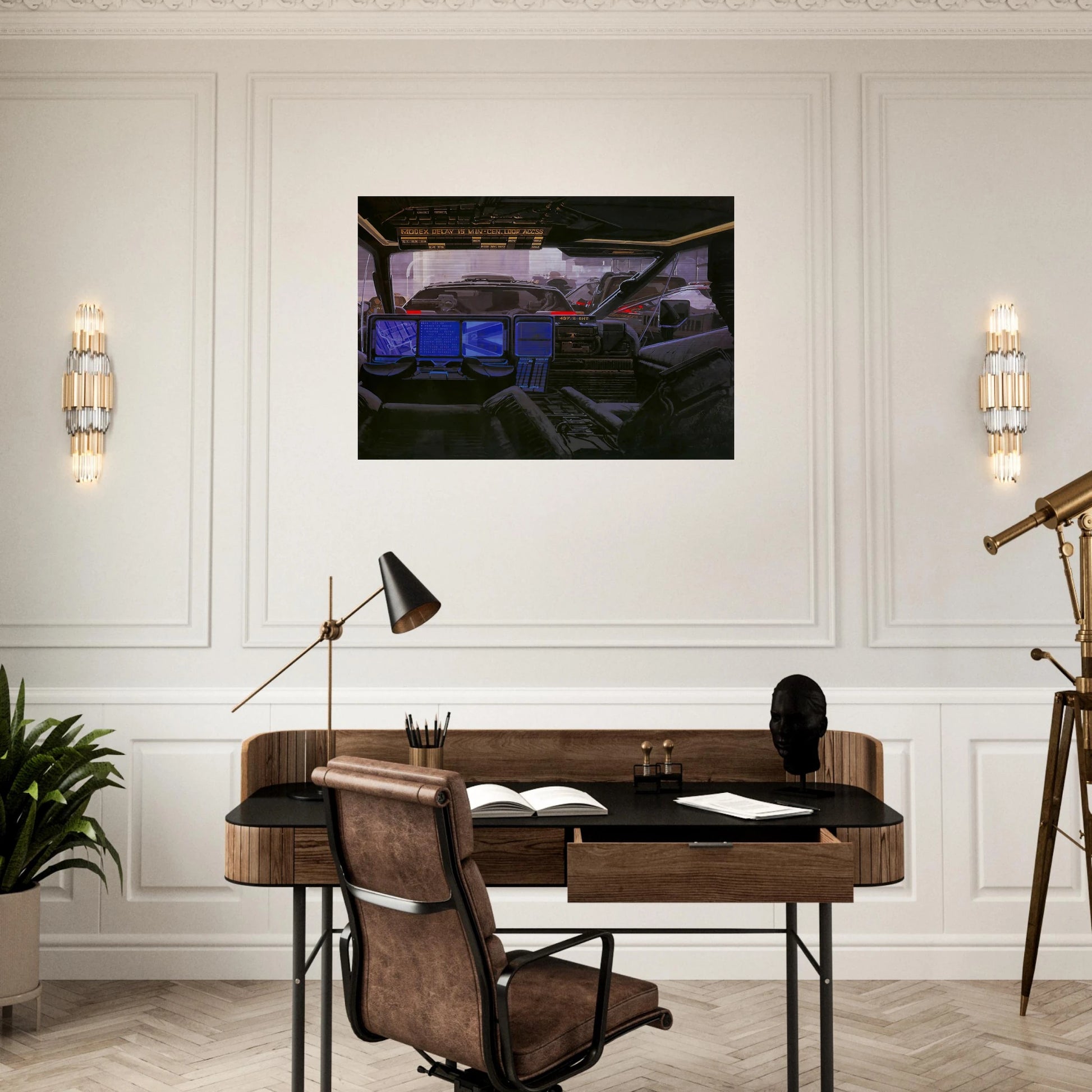 Syd Mead - Syd Mead Brushed Aluminum Print - 70x100 cm / 28x40 inches | Syd Mead Aluminum Print | Syd Mead Prints