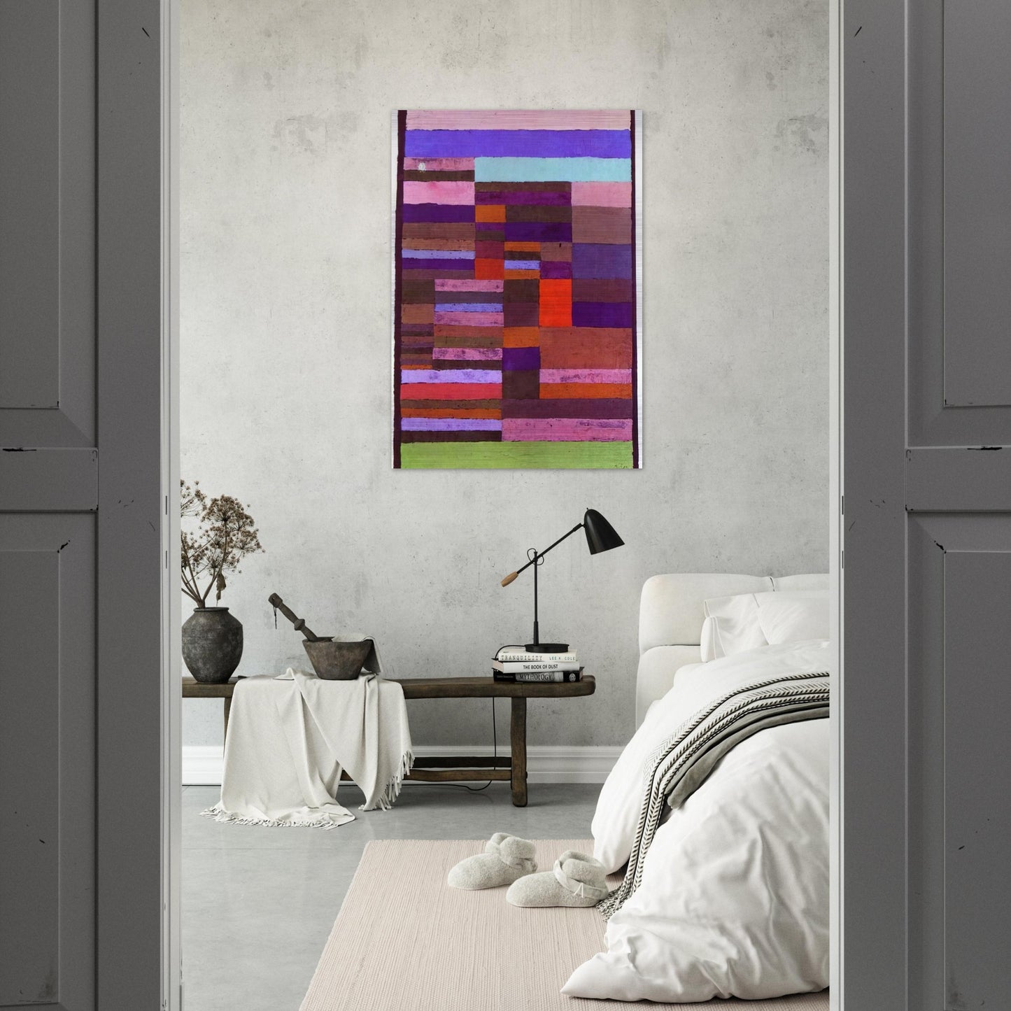 INDIVIDUALIZED ALTIMETRY OF STRIPES 1930 - Paul Klee Brushed Aluminum Print - 70x100 cm / 28x40 inches | Paul Klee Aluminum Print | Paul Klee Prints