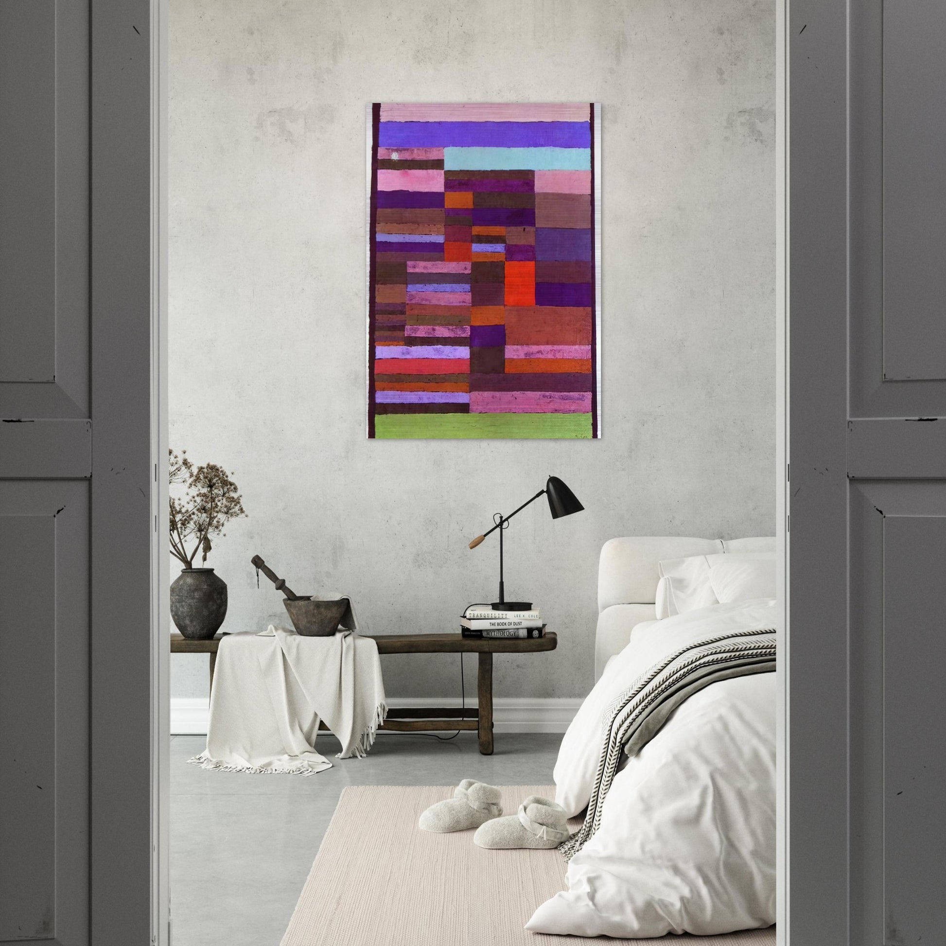 INDIVIDUALIZED ALTIMETRY OF STRIPES 1930 - Paul Klee Brushed Aluminum Print - 70x100 cm / 28x40 inches | Paul Klee Aluminum Print | Paul Klee Prints