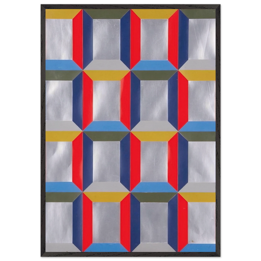 St Marks 16 Frames - 1967 - Miriam Schapiro 70x100 cm / 28x40 inches Framed Art Print – Black Wooden Frame