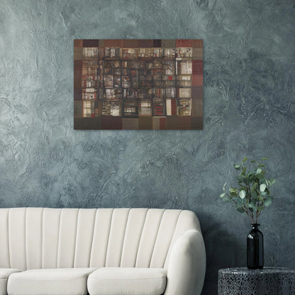 A biblioteca em fogo - 1974 - Maria Helena Vieira da Silva Brushed Aluminum Print - 70x100 cm / 28x40 inches | Maria Helena Vieira da Silva Aluminum Print | Maria Helena Vieira da Silva Prints