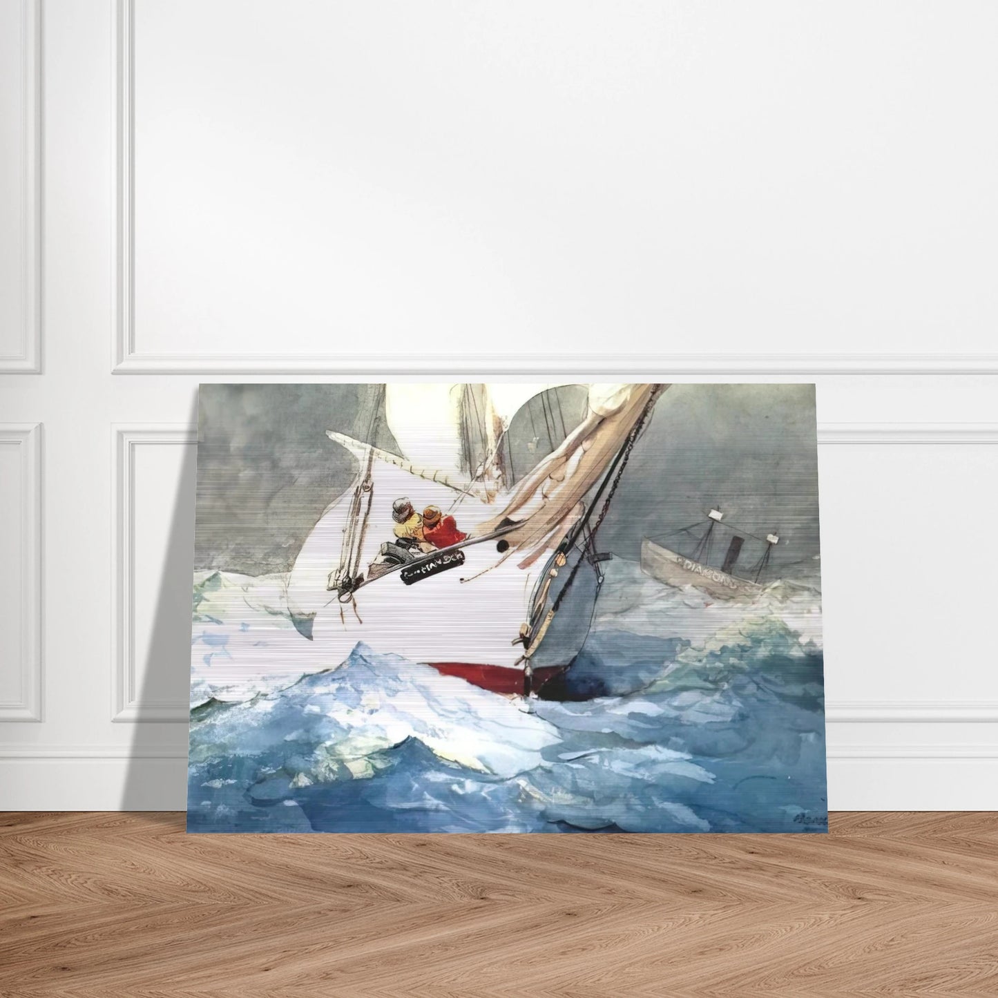 DIAMOND SHOAL - Winslow Homer Brushed Aluminum Print - 70x100 cm / 28x40 inches | Winslow Homer Aluminum Print | Winslow Homer Prints