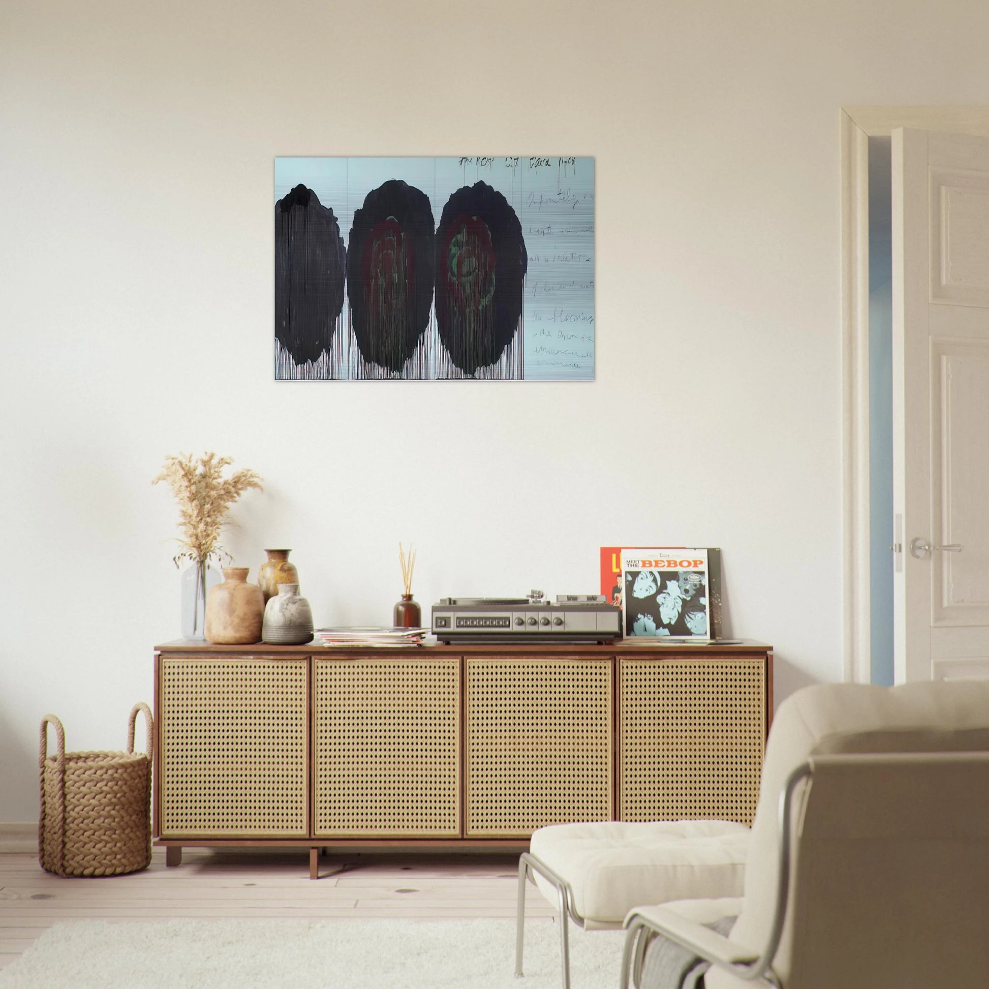 The Rose  V  - Cy Twombly Brushed Aluminum Print - 70x100 cm / 28x40 inches | Cy Twombly Aluminum Print | Cy Twombly Prints