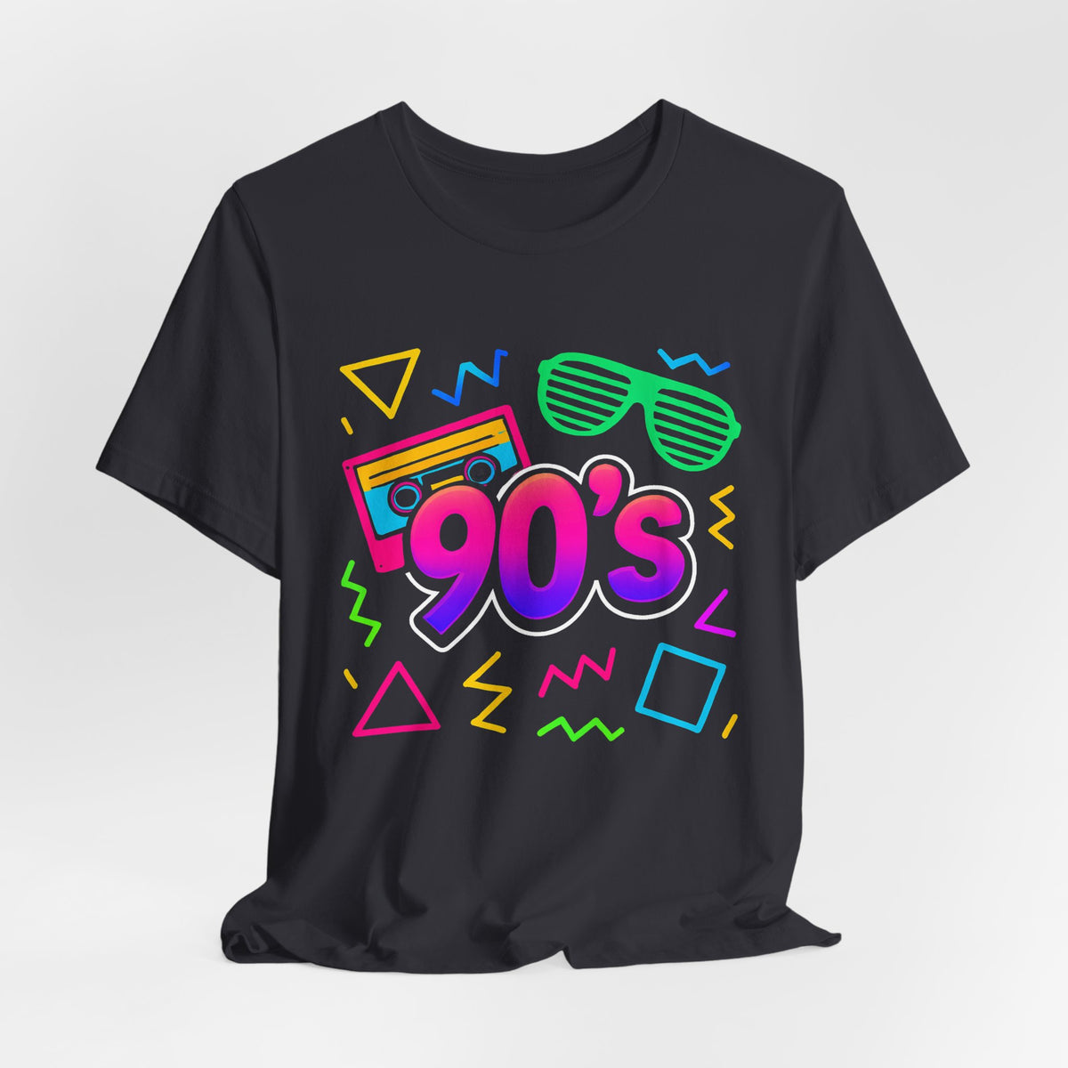 Oldschool-Musik der 90er – Arcade-Vibes. Klassischer 90er-Jahre-Vintage-Look. Retro-T-Shirt „I Heart The Nineties“ aus den 90ern.