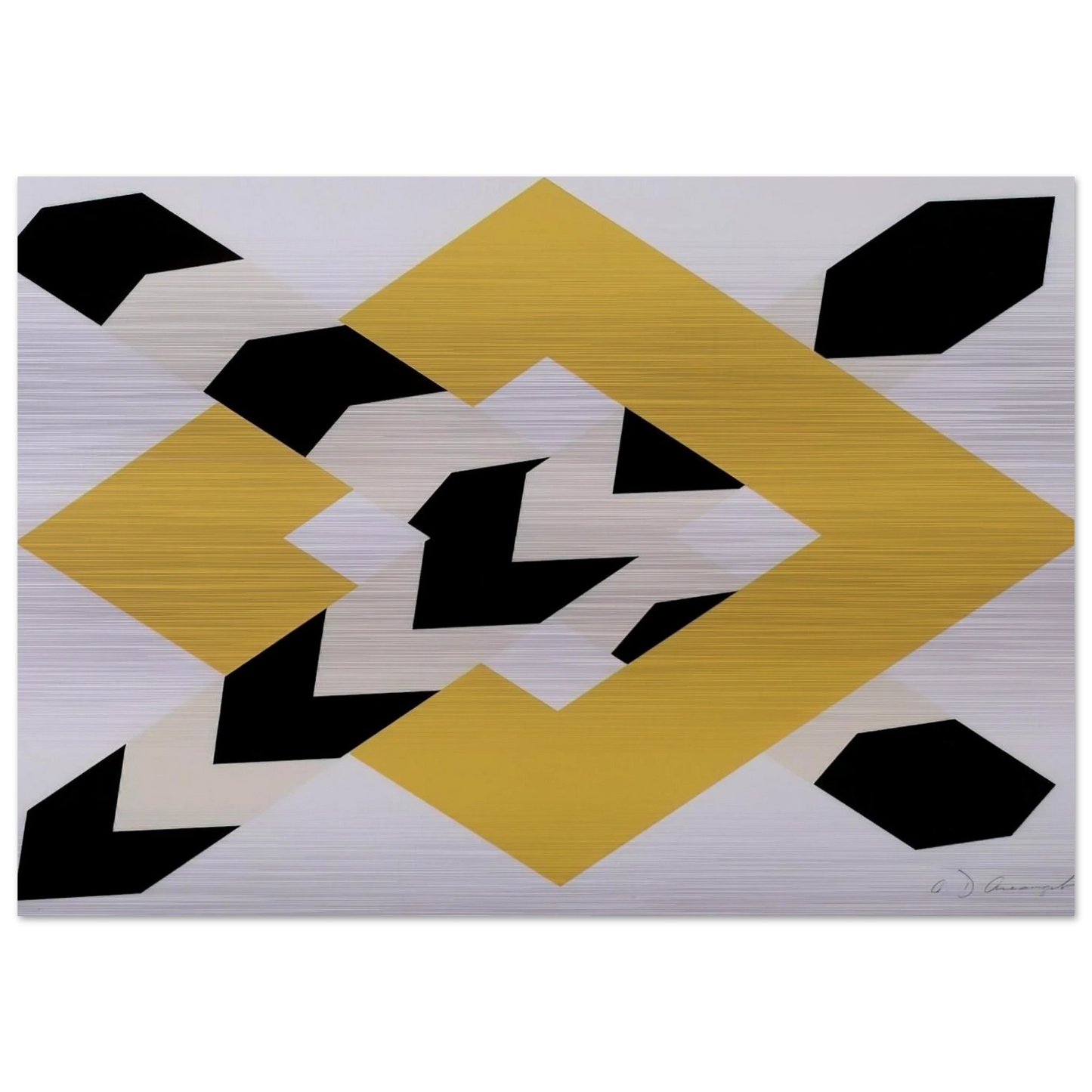 Constellation - 1971 - Allan D Arcangelo Brushed Aluminum Print - 70x100 cm / 28x40 inches | Allan D Arcangelo Aluminum Print | Allan D Arcangelo Prints