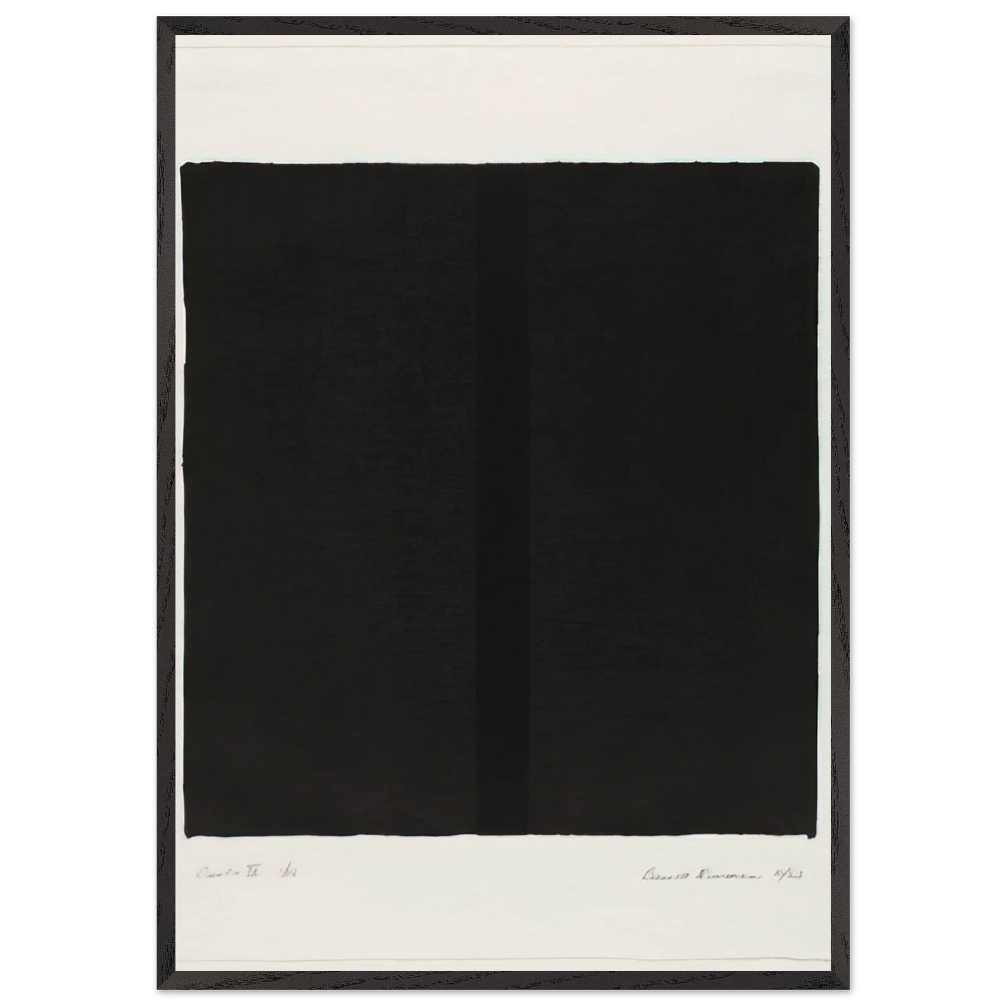 Canto IV - Barnett Newman 70x100 cm / 28x40 inches Framed Art Print – Black Wooden Frame