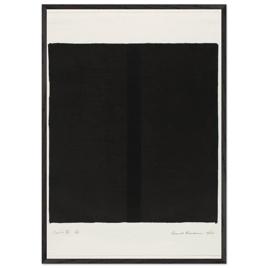 Canto IV - Barnett Newman 70x100 cm / 28x40 inches Framed Art Print – Black Wooden Frame