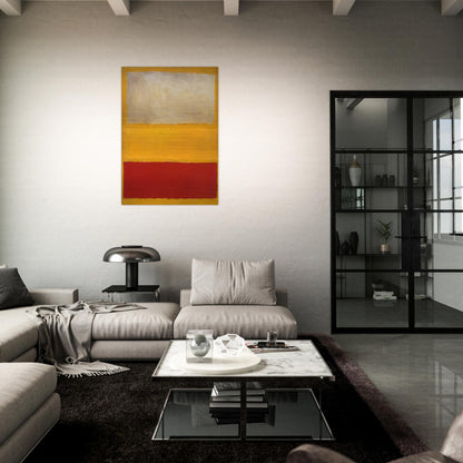 No. 13 White, Red on Yellow - Mark Rothko Brushed Aluminum Print - 70x100 cm / 28x40 inches | Mark Rothko Aluminum Print | Mark Rothko Prints