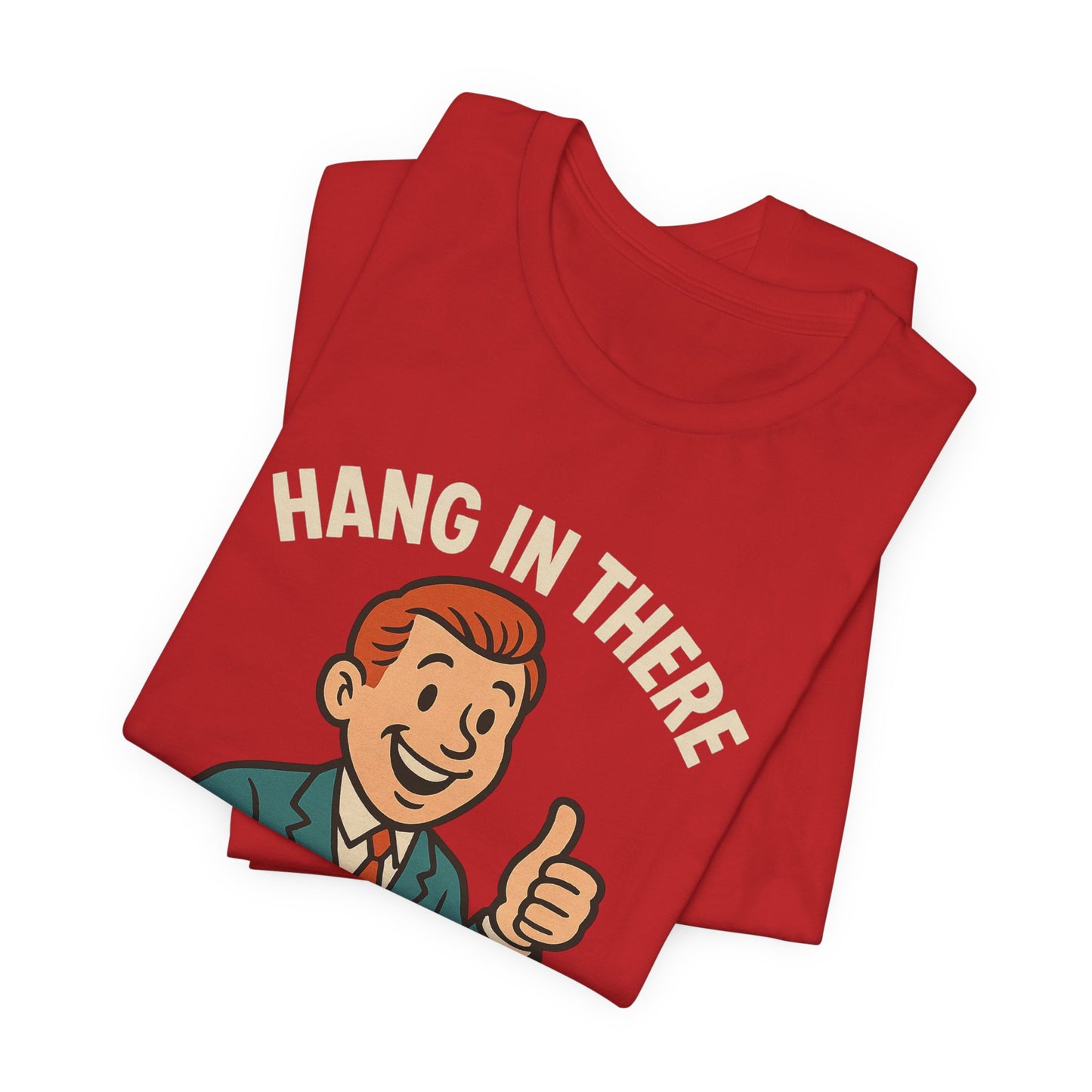Lustiges T-Shirt mit sarkastischem Spruch: „Halt durch, es wird noch schlimmer.“ Schwarzer Humor, witziges Grafik-Shirt