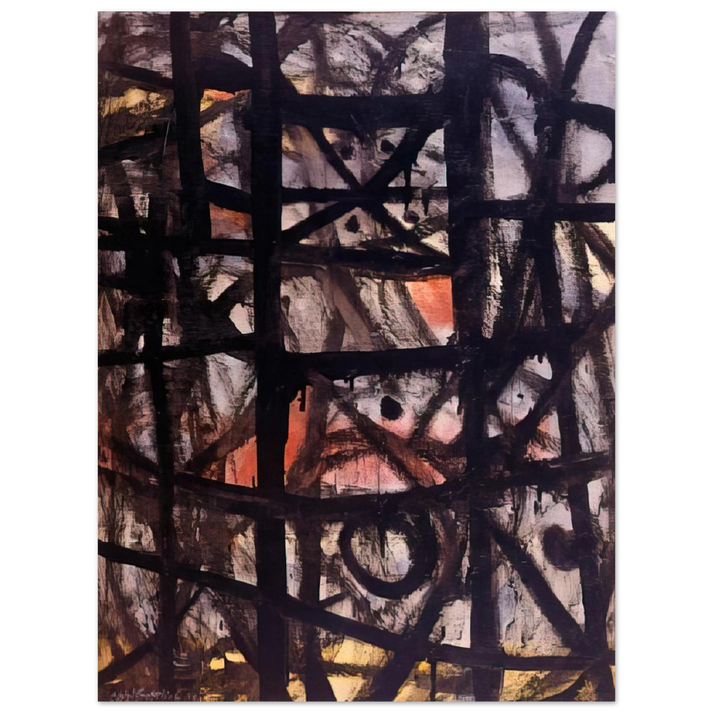 Adolph Gottlieb - The Cage - 1954  75x100 cm / 30x40inches Fine Art Poster