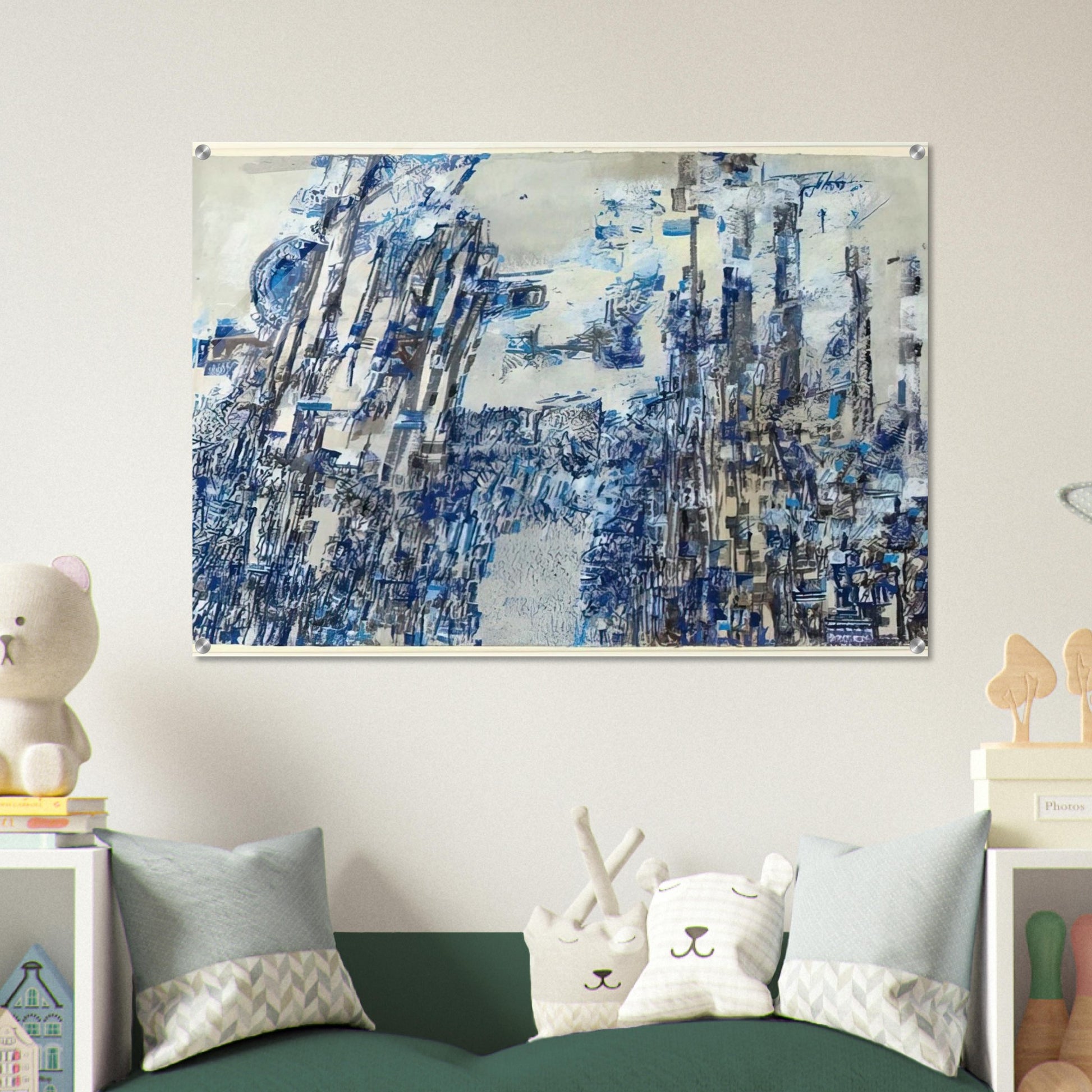 L'invasion - Tachisme - Maria Helena Vieira da Silva Acrylic Print - 70x100 cm / 28x40″ inches