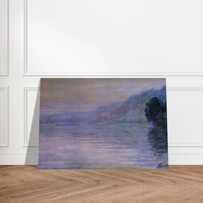 The Seine at Port-Villez, Blue Effect - claude monet Brushed Aluminum Print - 70x100 cm / 28x40 inches | claude monet Aluminum Print | claude monet Prints