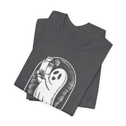 Halloween-T-Shirt „Einfach ein Papa, der immer mit Milch zurückkam“ – Unisex-Kurzarmshirt aus Jersey