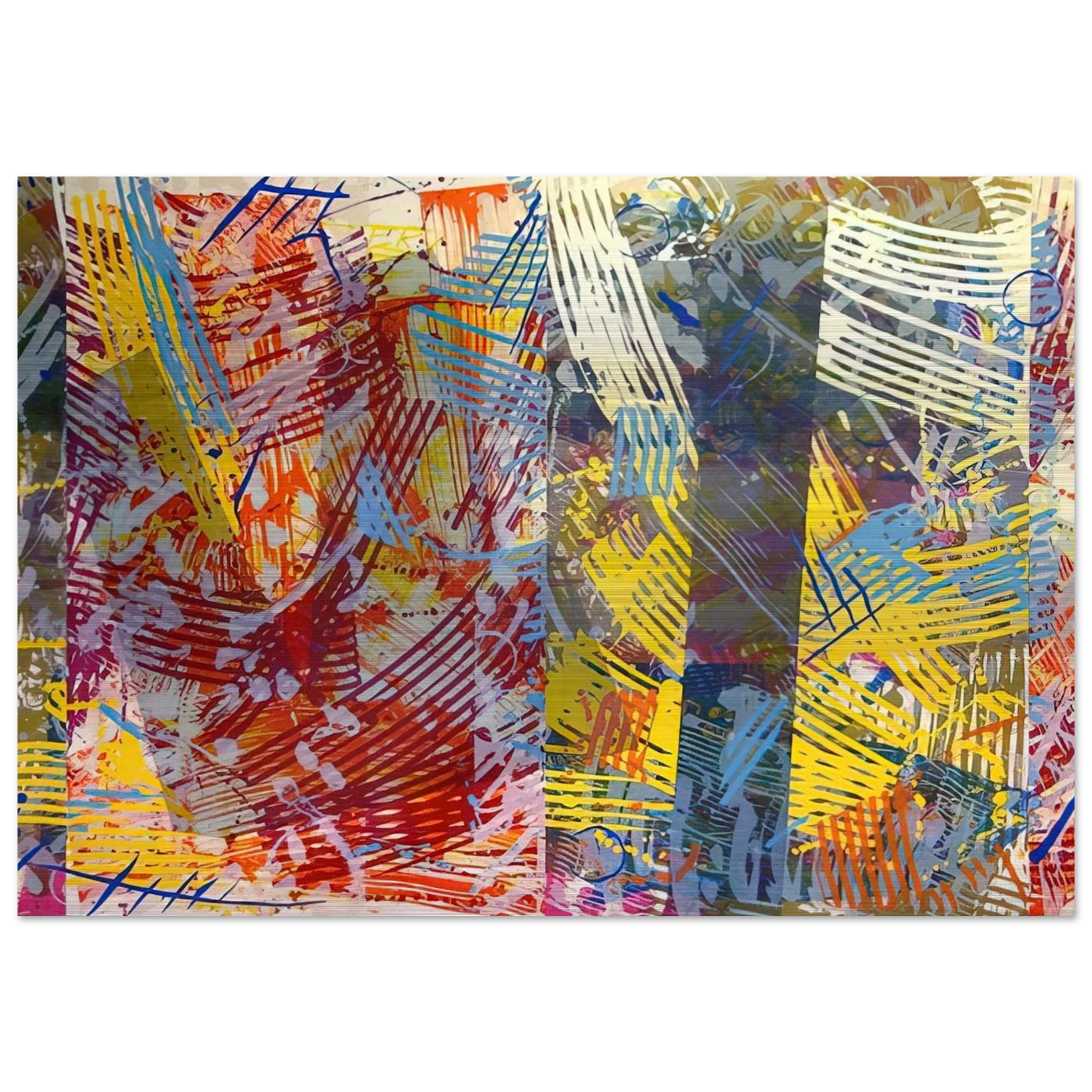 Pretty Boxes - Sam Gilliam Brushed Aluminum Print - 70x100 cm / 28x40 inches | Sam Gilliam Aluminum Print | Sam Gilliam Prints