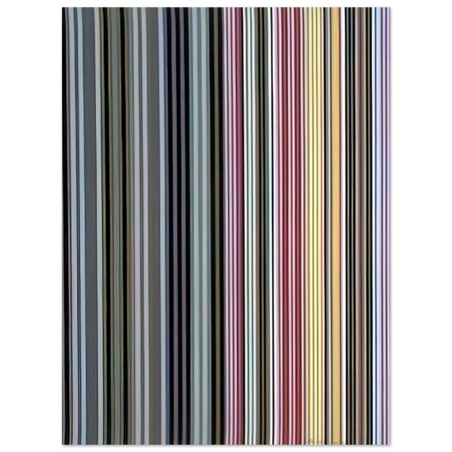 Gene Davis - Alice Tully Hall Sampler - 1961  75x100 cm / 30x40inches Fine Art Poster